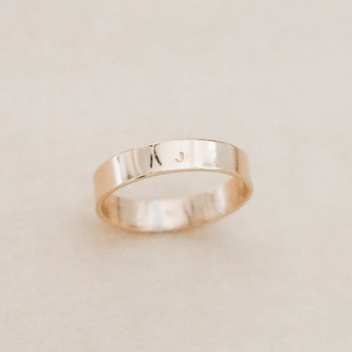 Nora Initial Ring | Gold or Silver