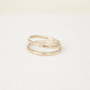 Double Shimmer Ring | Gold or Silver